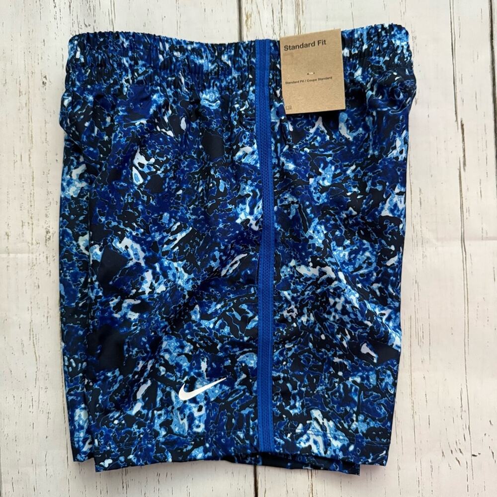 Nike Dri Fit Blue Multi Boys Size XS Shorts Athletic Performance New - Picture 3 of 7
